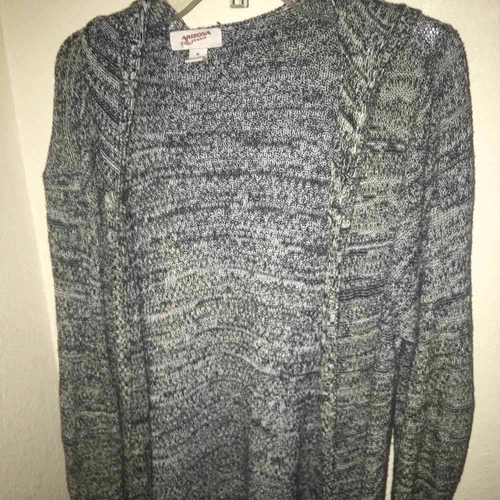 Grey cardigan with hood